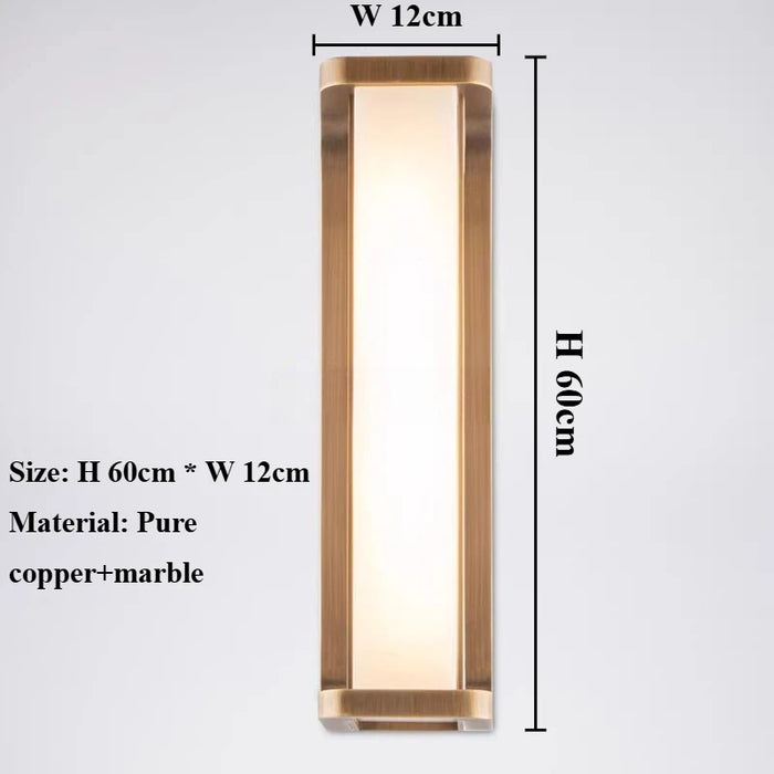 Highend Brass & Marble Wall Light