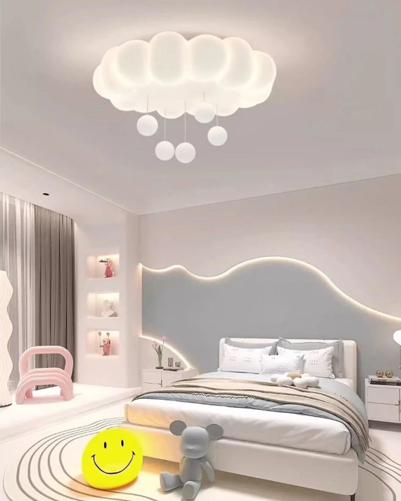 Modern White Cloud LED Ceiling Light with remote control