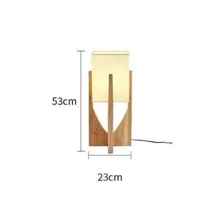 Modern Nordic Wooden Floor Lamp – Sculptural Lighting with Warm LED Glow