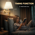 Cordless Rechargeable Brass Wall Lamp