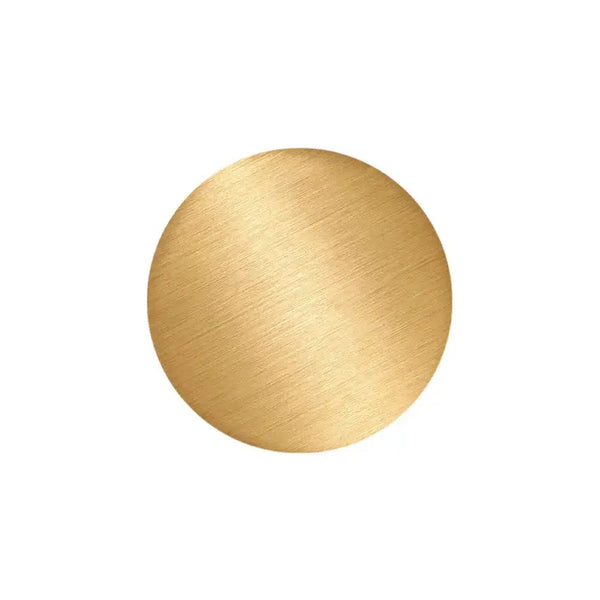Wall Lamp: Modern Copper Round golden brushed metal round fixture for elegant interior lighting.