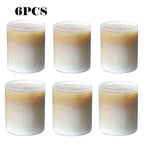 300ML Ribbed Mid-Century Modern Glass Set