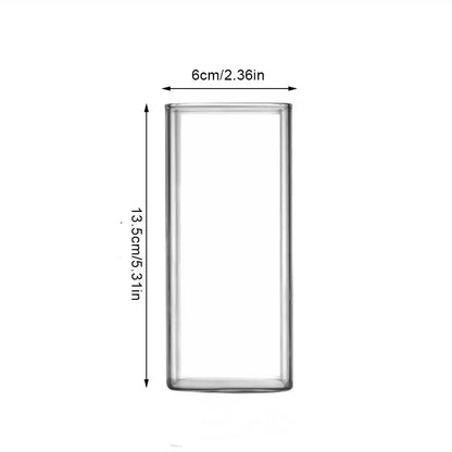 Transparent Square Glass for Hot or Cold Beverages – Milk, Tea, Coffee, Juice & More