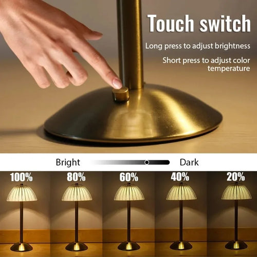 Retro Cordless Rechargeable Table Lamp