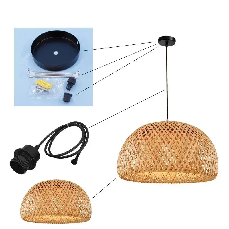 Eco-Friendly Rattan Pendant Lamp - Unique Design
