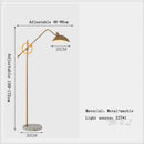 Marble Based 50s Floor Lamp - Vintage Modern Lighting showing adjustable height and sleek design with marble base.