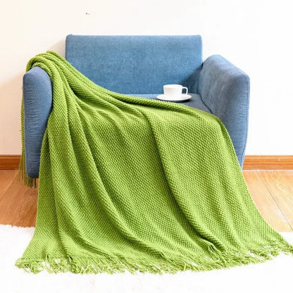 Nordic Style Knitted Throw