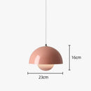 Contemporary Pendant Light in pink color with a modern design, dimensions 23cm diameter and 16cm height.