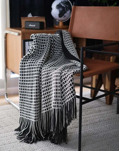 Blankets, Blankets, Blankets, Ultra Modern Throw Blanket with Tassel