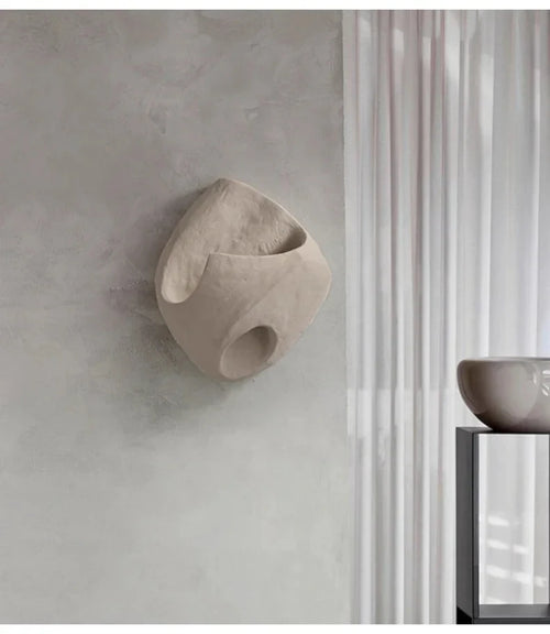 Organic Zen Stone LED Wall Light for Warm Ambient Glow