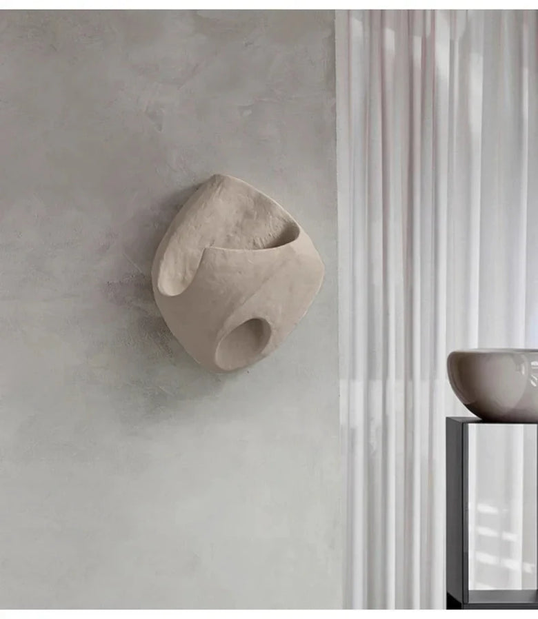 Organic Zen Stone LED Wall Light for Warm Ambient Glow