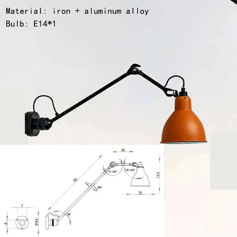 Wall Light Fixtures, Wall Light Fixtures, Wall Light Fixtures, Wall Mounted Architect Lamp: comes in 6 different colours.