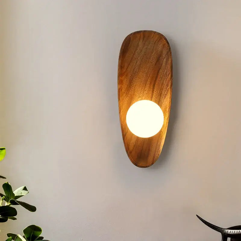 Vintage Walnut Wall Light - Timeless Elegance