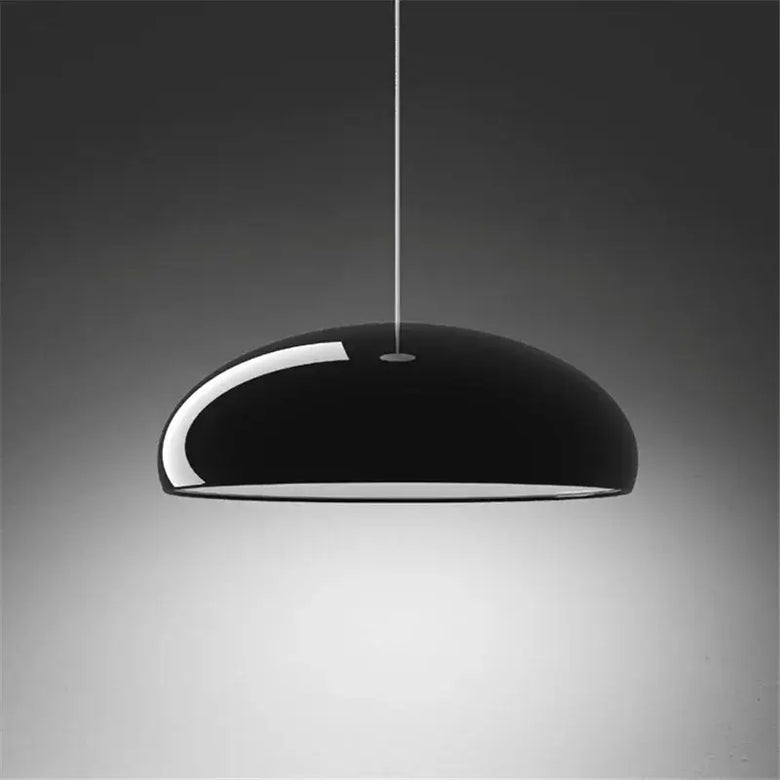 Simple Hanging Lamp with a glossy black finish, perfect for modern home decor.