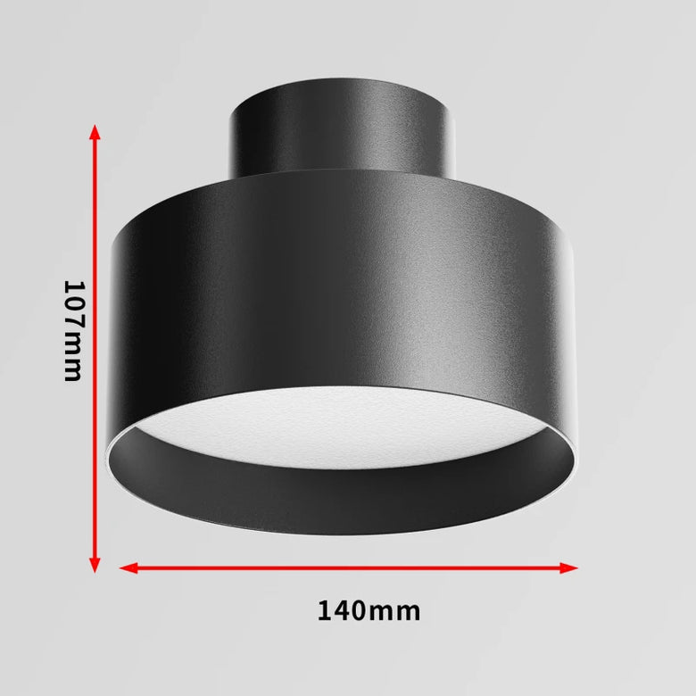 Plafonnier Tambour Moderne en Métal 140mm