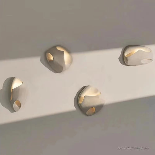 Organic Zen Stone LED Wall Light for Warm Ambient Glow