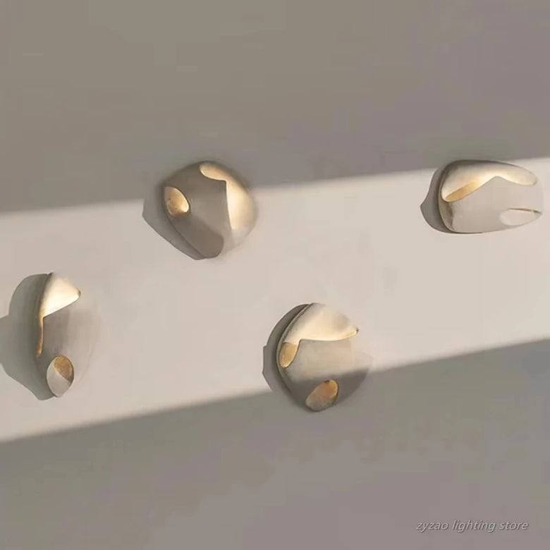 Organic Zen Stone LED Wall Light for Warm Ambient Glow