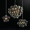 Nordic Smoke Glass Bubble Chandelier – Modern Grape Cluster Pendant Light showcasing bubble-inspired design.