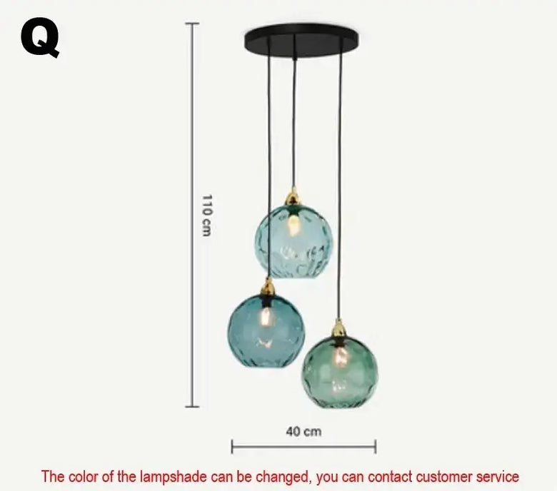 Delicious Lollipop Modern Pendant Light featuring three colorful glass balls in a sleek design, perfect for stylish decor.