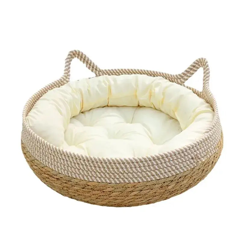 Pet Beds, Pet beds, Pet Beds, Comfortable Rattan Woven Cat Bed