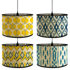 African Geometric Lamp Shade - Bamboo Drum
