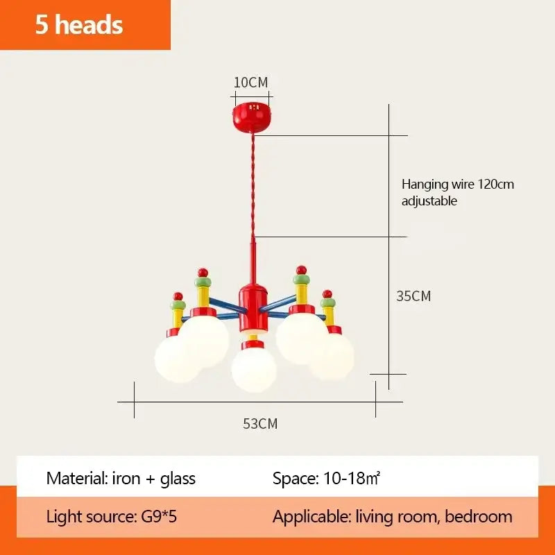 Lego like playful and colourful wall & ceiling light with red, blue, yellow design, suitable for living room or bedroom, 5 heads.