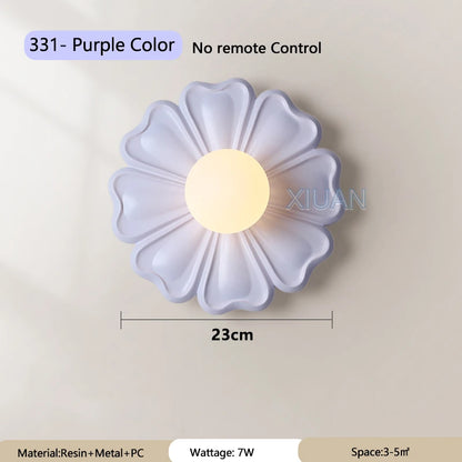 Modern Colorful Flower Wall Lamp – Decorative Lighting for Kids