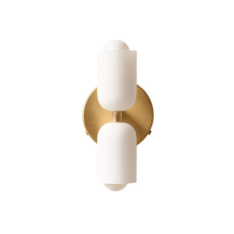 Modern Wall Lamp with Double Glass Head LED