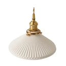 White Ceramic Lamp Shade with Brass Base – Timeless Elegance - stylish design for contemporary and classic interiors.