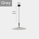 Sleek, Modern Led Pendant Lamps in gray color with adjustable height and minimalist design.