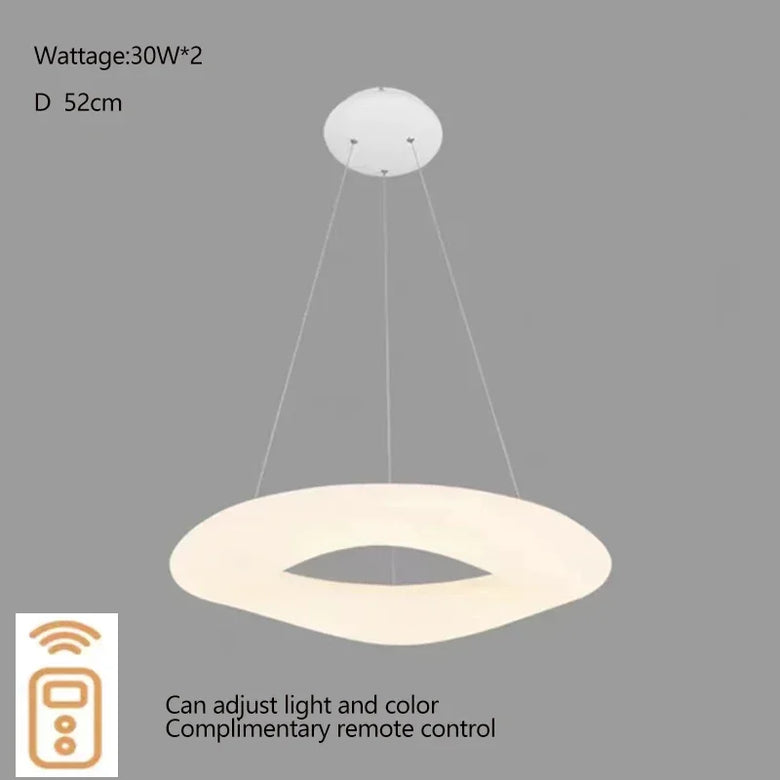 Modern LED Ring Pendant Light with Remote Control