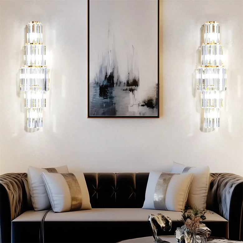 Luxurious Art-Deco Crystal Wall Light | 2 Styles