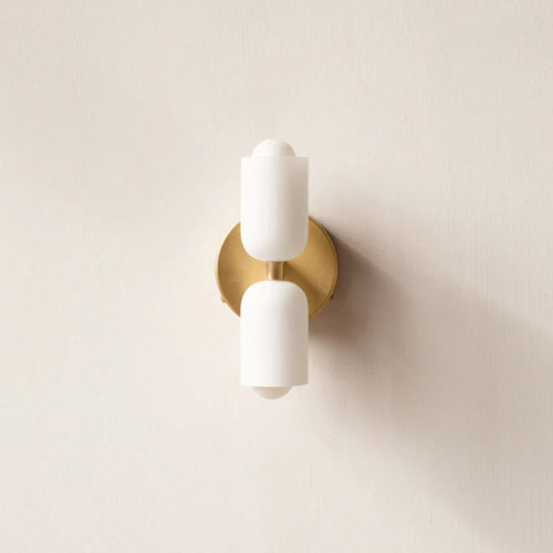 Modern Wall Lamp with Double Glass Head LED