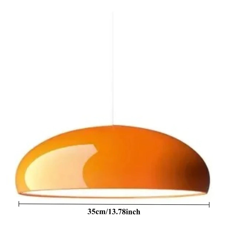 Glossy Dome Pendant Light – Dimmable Mid-Century Modern