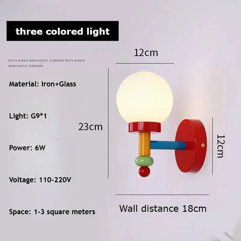 Lego-Inspired Colorful Wall Light for Kids