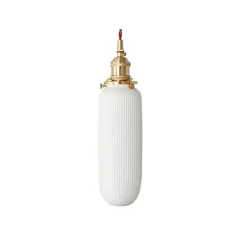 White Ceramic Lamp with Brass Base - Elegant & Timeless
