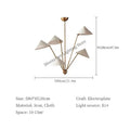 Chic Japansese Mid-Century Modern Ceiling Pendant featuring iron and cloth materials with sleek design.