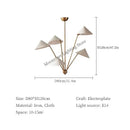 Chic Japansese Mid-Century Modern Ceiling Pendant featuring iron and cloth materials with sleek design.