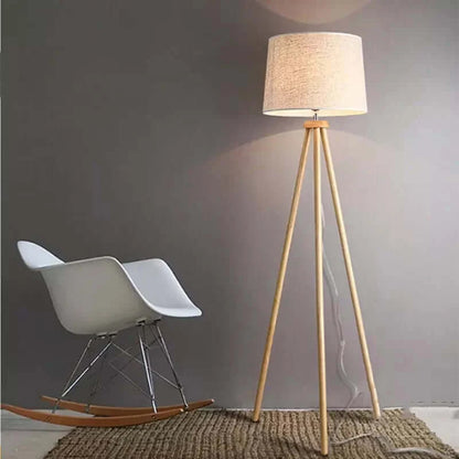 Lamps, Lamps, Lamps, Wooden Tripod Floor Lamp