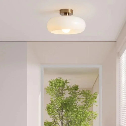Bauhaus Glass LED Hanging Light I Orange/ White I Various Designs