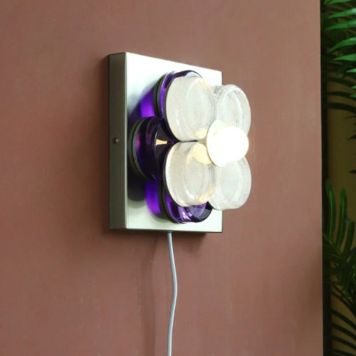 Retro Flower Metal Wall Light with LED Bulbs