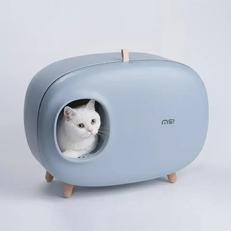 Luxury Semi-Closed Cat Litter Box