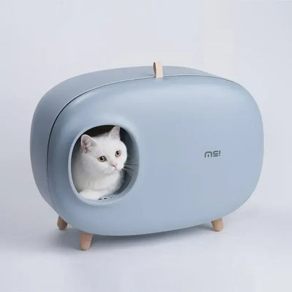 Luxury Semi-Closed Cat Litter Box