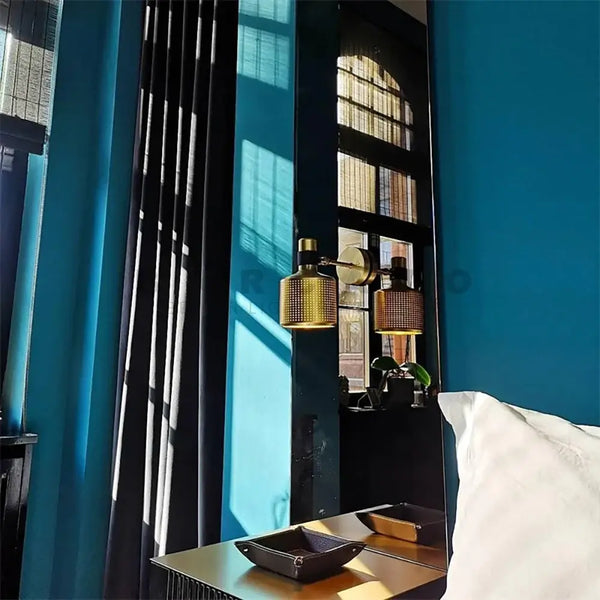 Elegant Radiance: The Gold LED Wall Lamp – Where Style Meets Function in a stylish interior setting.