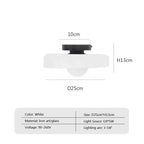 Retro Glass Disc Ceiling Light – Nordic Flush Mount