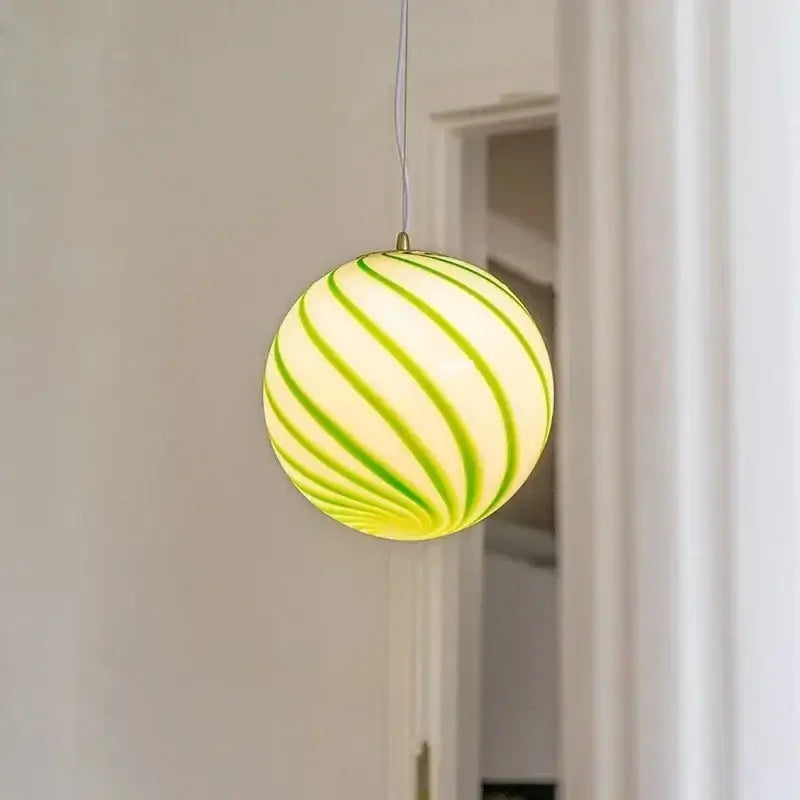 Candy Pendant Lamp – Swirl Glass Chandelier for Hospitality & Art Spaces