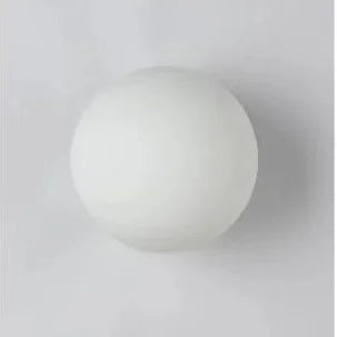 Frosted Glass Globe Wall Light - Modern LED Sconce