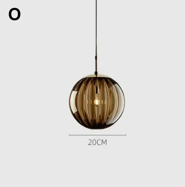 Delicious Lollipop Modern Pendant Light featuring a stylish brown glass orb design.