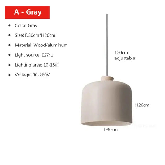Colourful, modern, metal Danish Light Pendant in gray color with adjustable height for various interiors.