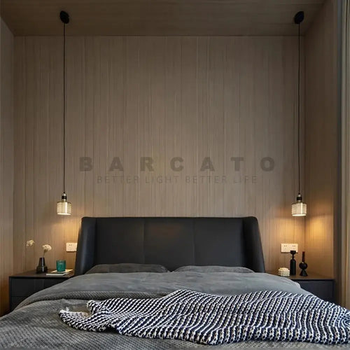 Elegant Radiance: The Gold LED Wall Lamp – Where Style Meets Function in a modern bedroom decor.